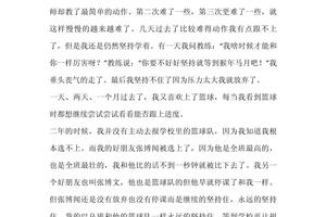 参加篮球训练营的感想体会